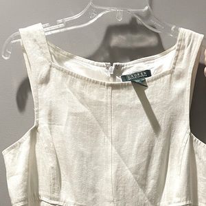 Ralph Lauren size 10 white linen dress